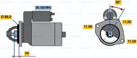 BOSCH 0 001 368 005 - Starteris ps1.lv