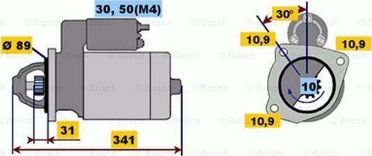 BOSCH 0 001 368 016 - Starteris ps1.lv