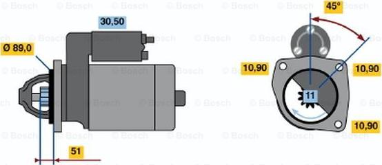 BOSCH 0 001 368 037 - Starteris ps1.lv