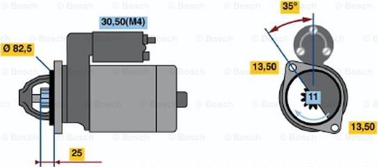 BOSCH 0 001 368 071 - Starteris ps1.lv