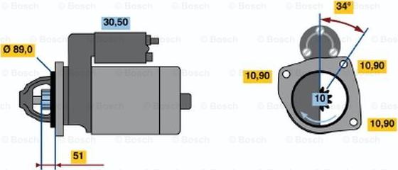 BOSCH 0 001 368 073 - Starteris ps1.lv