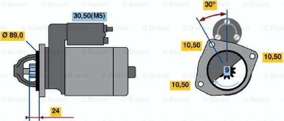 BOSCH 0 001 363 126 - Starteris ps1.lv