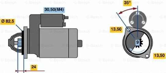 BOSCH 0 001 362 041 - Starteris ps1.lv