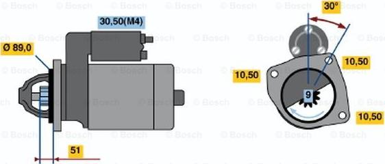 BOSCH 0 001 362 051 - Starteris ps1.lv