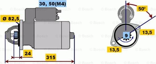 BOSCH 0 001 362 058 - Starteris ps1.lv