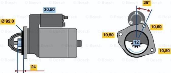 BOSCH 0 001 362 307 - Starteris ps1.lv