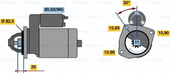 BOSCH 0 001 362 701 - Starteris ps1.lv