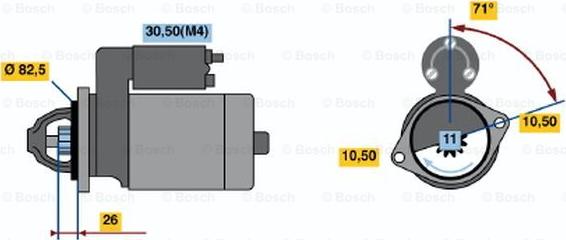 BOSCH 0 001 362 702 - Starteris ps1.lv