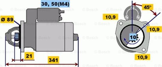 BOSCH 0 001 367 063 - Starteris ps1.lv