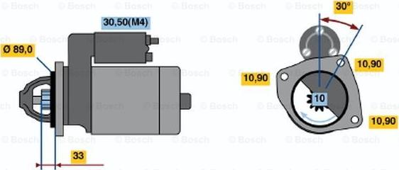 BOSCH 0 001 368 040 - Starteris ps1.lv