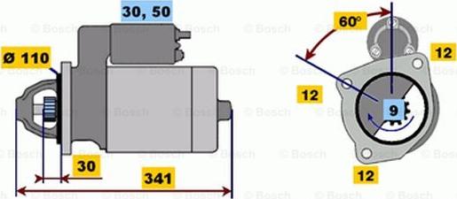 BOSCH 0 001 367 082 - Starteris ps1.lv