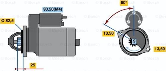 BOSCH 0 001 314 017 - Starteris ps1.lv