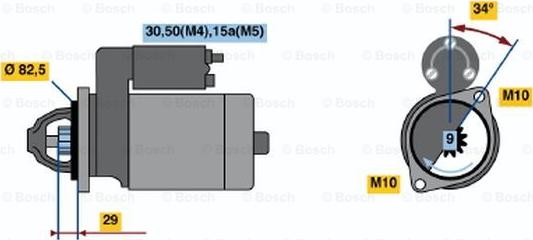 BOSCH 0 001 314 027 - Starteris ps1.lv