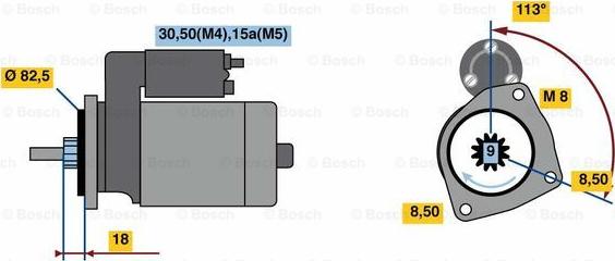 BOSCH 0 001 316 001 - Starteris ps1.lv