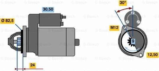 BOSCH 0 001 313 006 - Starteris ps1.lv