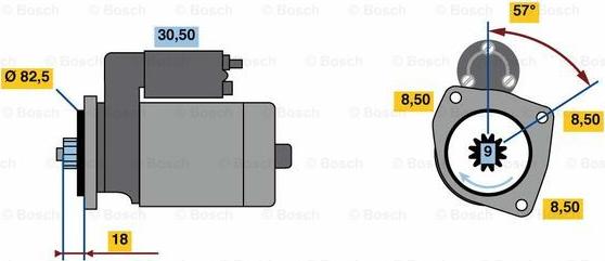 BOSCH 0 001 312 108 - Starteris ps1.lv