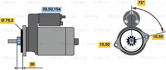 BOSCH 0 001 312 111 - Starteris ps1.lv