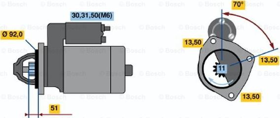 BOSCH 0 001 371 004 - Starteris ps1.lv