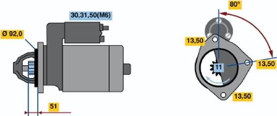 BOSCH 0001371019 - Starteris ps1.lv