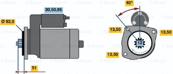 BOSCH 0 001 241 005 - Starteris ps1.lv