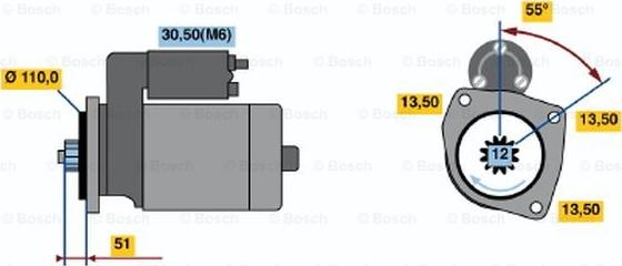 BOSCH 0 001 241 007 - Starteris ps1.lv