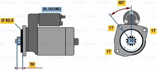 BOSCH 0 001 241 016 - Starteris ps1.lv