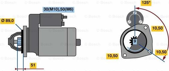 BOSCH 0 001 263 016 - Starteris ps1.lv