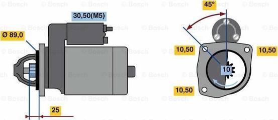 BOSCH 0 001 262 004 - Starteris ps1.lv