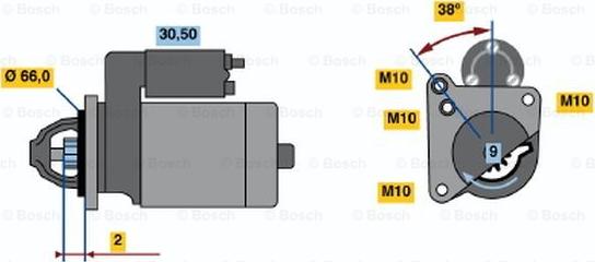 BOSCH 0 001 208 517 - Starteris ps1.lv