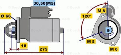 BOSCH 0 001 208 226 - Starteris ps1.lv