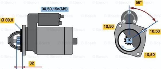 BOSCH 0 001 211 513 - Starteris ps1.lv