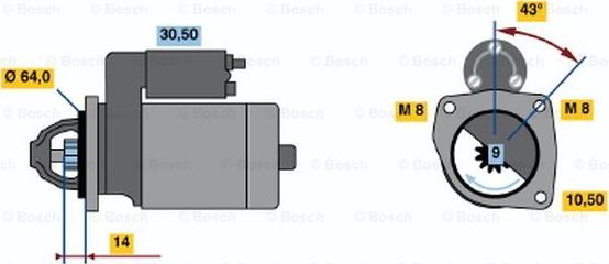 BOSCH 0 001 211 536 - Starteris ps1.lv