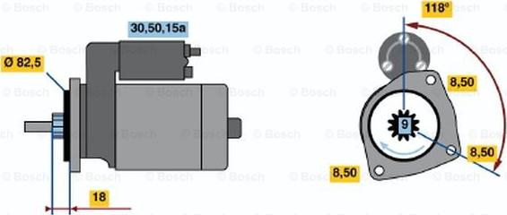 BOSCH 0 001 211 218 - Starteris ps1.lv