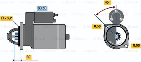 BOSCH 0 001 211 225 - Starteris ps1.lv