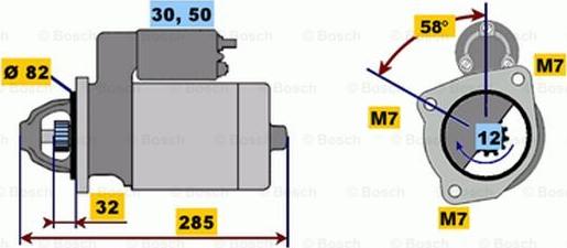 BOSCH 0 001 218 020 - Starteris ps1.lv