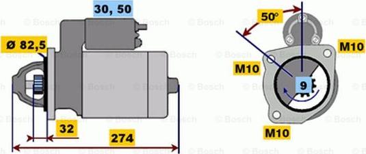 BOSCH 0 001 218 141 - Starteris ps1.lv