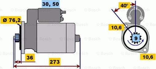 BOSCH 0 001 218 148 - Starteris ps1.lv