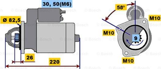 BOSCH 0 001 218 154 - Starteris ps1.lv