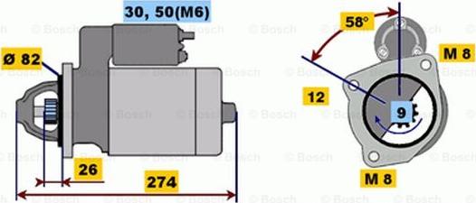 BOSCH 0 001 218 155 - Starteris ps1.lv