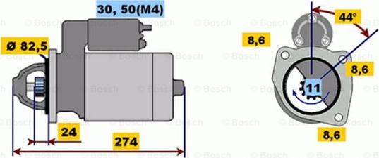 BOSCH 0 001 218 158 - Starteris ps1.lv