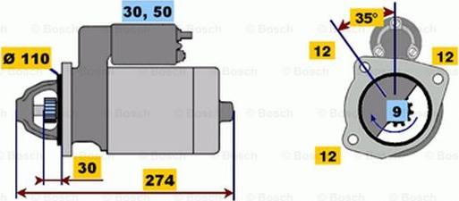 BOSCH 0 001 218 103 - Starteris ps1.lv