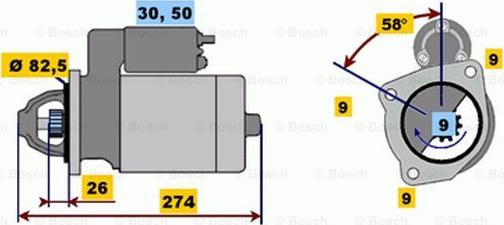 BOSCH 0 001 218 102 - Starteris ps1.lv