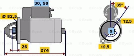 BOSCH 0 001 218 119 - Starteris ps1.lv