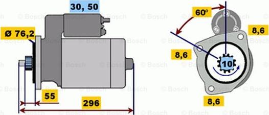 BOSCH 0 001 218 116 - Starteris ps1.lv