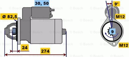 BOSCH 0 001 218 111 - Starteris ps1.lv