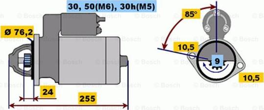 BOSCH 0 001 218 135 - Starteris ps1.lv