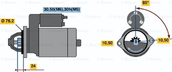 BOSCH 0 001 218 136 - Starteris ps1.lv