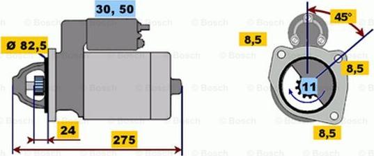 BOSCH 0 001 218 125 - Starteris ps1.lv