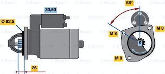 BOSCH 0 001 218 121 - Starteris ps1.lv