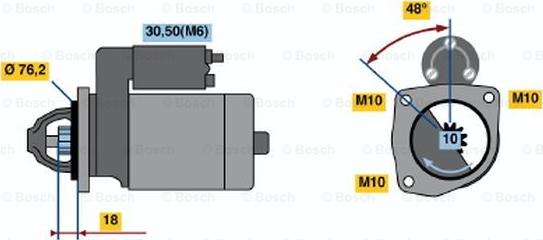 BOSCH 0 001 218 128 - Starteris ps1.lv